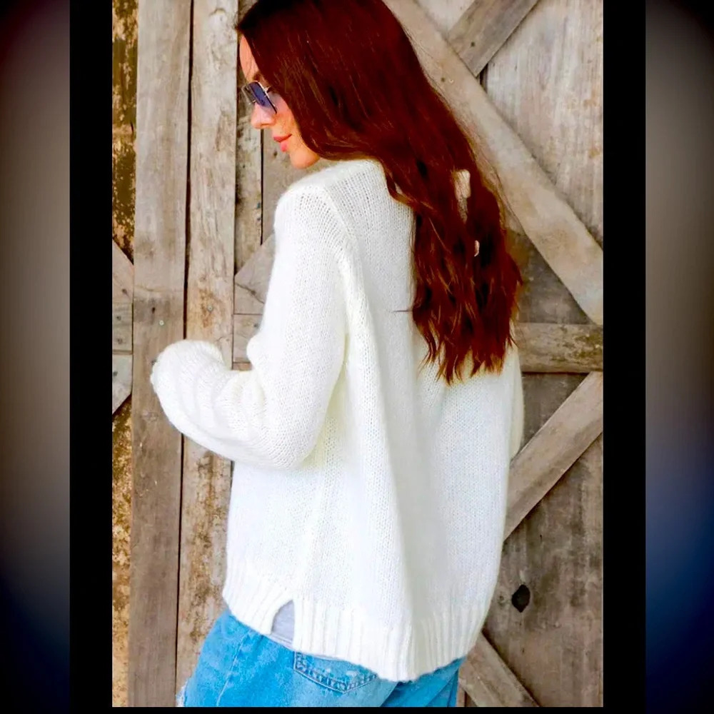 Wooden Ships by Paola Buendia pocket knit sweater Boho classic preppy fall
